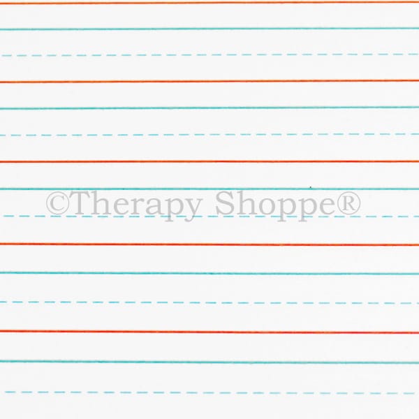 raised line paper with 4 lines for kindergarteners