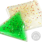 glittery gel shapes3 water