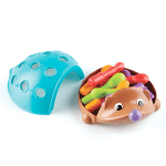 fine motor hedgehog with pegs stored inside his back
