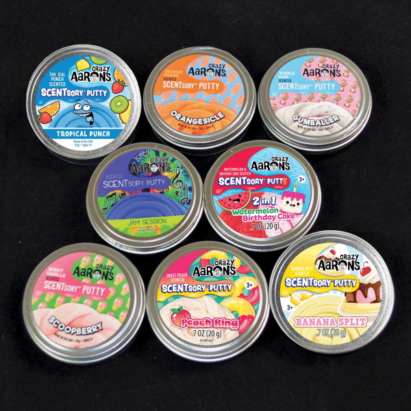 8 types of scented thinking putty