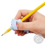hand holding an elephant trunk pencil grip
