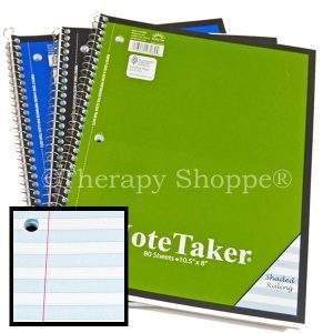 Notebook with Shaded Lines