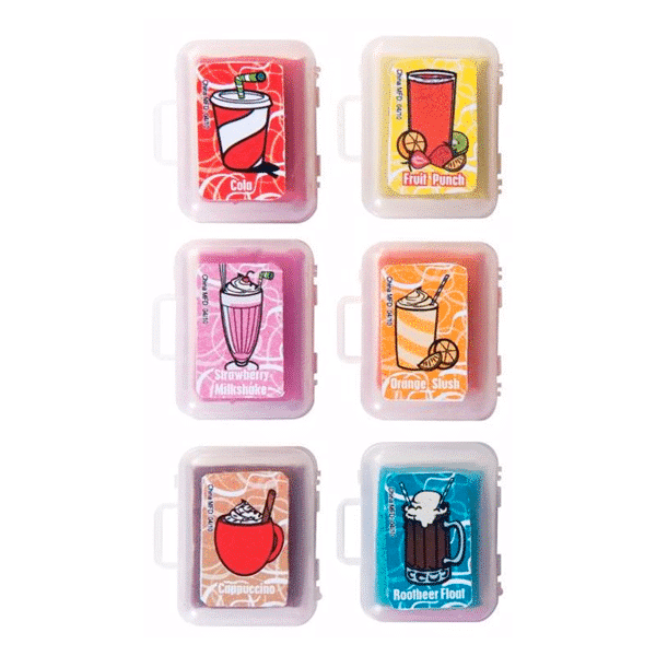 6 scented kneadable erasers