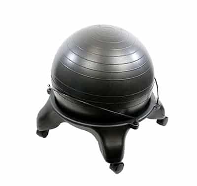 therapy ball stool base with black therapy ball