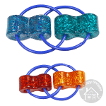 mini twirling double loops fidget toy