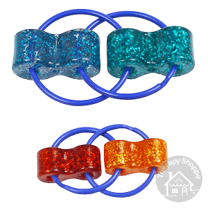 mini twirling double loops fidget toy