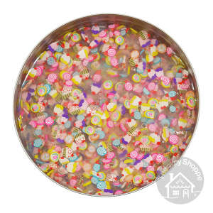 tin of clear thinking putty with little sweet treats in it