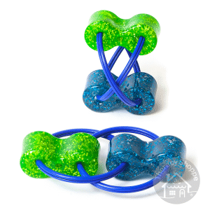 twirling double looper fidget toy