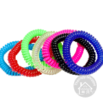 7 different colors of stretchy chewy bracelets