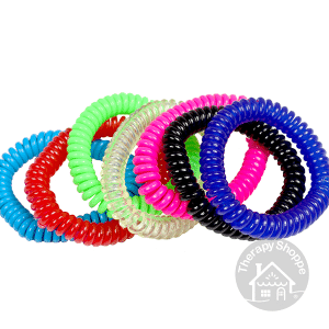 7 different colors of stretchy chewy bracelets