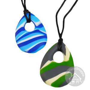 tie dye oval chewy necklaces