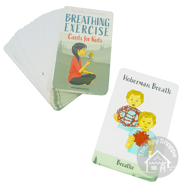 calming breathing exercise cards deck
