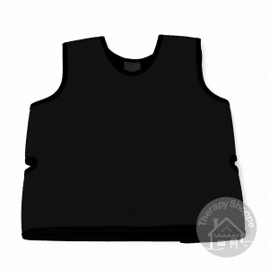 black deep pressure compression vest