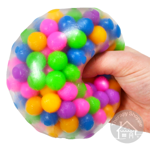 jumbo translucent rubbery ball with several smaller balls inside it