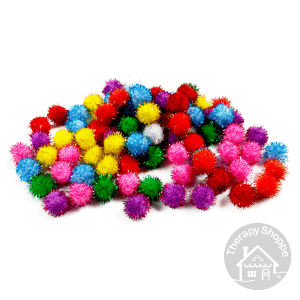 glitter pom poms