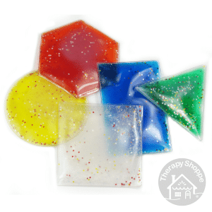 glittery gel shapes