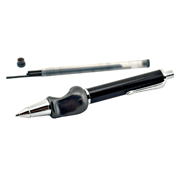 weighted pencil with a grip