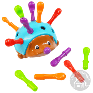 Fine motor hedgehog with 12 pegs