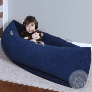 blue sensory canoe