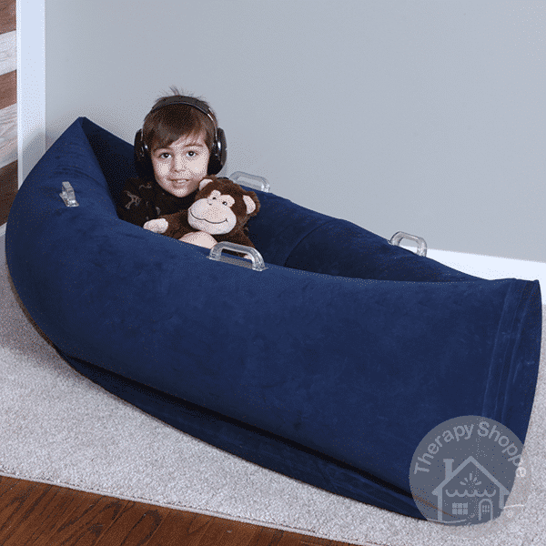 blue sensory canoe